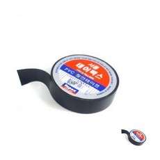 이렌콩 절연테이프 19mm x 16.45M 검정전기테이프 검정절연테이프 전기테이프, 1