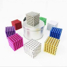 구슬 자석 마그네틱 창의력 전문가용 자석큐브 놀이 블록 교구, D. 3mm 실버1000pcs