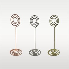 생활홍이 안내용 가격표 명함 메모꽂이 스탠드 원형 전시대, 로즈골드