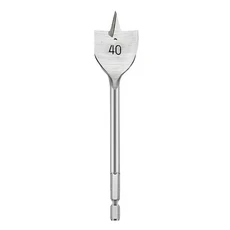 목공 플랫 드릴 비트 세트 티타늄 도금 탄소강 육각 생크 전기 펀치 도구 6-50mm, 05 40mm