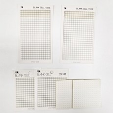 [담이네 책상] 투명 점착메모지 6개SET 모눈 점선 수학 도형대칭 좌표평면, 1세트, 300매, 투명6개SET(모눈직사각2+정사각2+점선2)