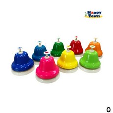 터치벨 음악수업교구 리듬악기 버튼벨 벨악기 컬러핸드벨