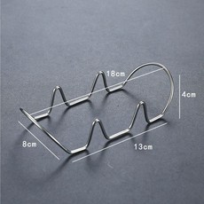 타코튀김기 바스켓 브리또 업소용 핫도그 타코 또띠아, 3칸 U자형 타코 랙, 기본 색상