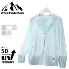 PN 防曬外套 男女同款 UPF50+ 冰絲透氣 大尺碼M-5XL 防紫外線戶外運動上衣 珍珠白
