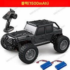 오프로드 몬스터 4WD 산악 RC카 4륜 무선 원격 대형 4wd 입문용 rc카 선물, 16103-블랙 2B (배터리 2개)