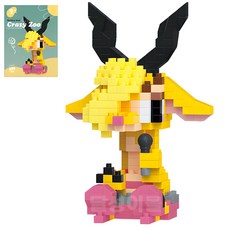 바니랜드 크레이지 주 동물 블럭 토끼 외 12종, 가젤 309pcs, 1개
