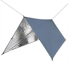 하늘 보호: LYN 경량 비상 캠핑 방수포/해먹 레인 플라이 방수 립스톱 원단 하이킹 캠핑 및 야외 모험을 위한 자외선 차단 쉘터 135327, 시멘트 그레이