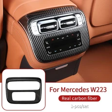 메르세데스 2021~2025 w223 S 시리즈 클래스 카본 커버 트림 S400 마이바흐 액세서리 배기구, 01 1-piece set