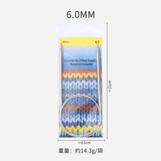 我家有隻貓 環形鋼毛衣針 毛線編織工具 手縫DIY工具 毛線鉤針材料包 兒童節 聖誕節 萬聖節 生日禮物 禮物 團康 手作 DIY 材料包 diy 交換禮物, 1個, 6.0MM