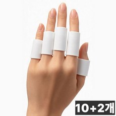 코메르시 고탄력 실리콘 손가락 마디 밴드, 12개, 화이트