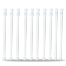 오월점빵 13mm 무타공 스프링 만능 길이조절 다용도 미니 못없이 압축봉 커튼봉 세트 공간활용 틈새공간 MA-J052, 10P