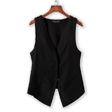FASHION BASIC 棉麻馬甲 女式背心外套