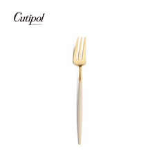 Cutipol GOA 奶茶金霧面不銹鋼 17cm 點心水果叉 葡萄牙手工餐具, 1個