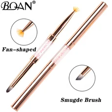 BQAN 블랙 헤드 크리스탈 핸들 15/20mm 드로잉 브러시 라이너 페인팅 펜 젤 폴란드어 네일 아트 매니큐어, 15 fan smugde