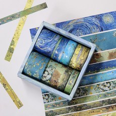 미래템 반고흐 마스킹 테이프 10종 세트 다이어리꾸미기테이프, 본상품