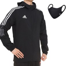 adidas 愛迪達 Tiro21連帽防風外套 GP4967+口罩