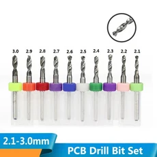 XCAN PCB 드릴 비트 세트 인쇄 회로 기판 카바이드 미니 2.1mm ~ 10 개, 07 2.1-3.0mm Set