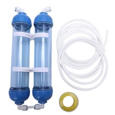 물 필터 2PCS T33 카트리지 하우징 DIY T33 쉘 필터 병 4pcs 피팅 반전 시스템에 대 한 정수기, 하나, 파란색 및 투명, 1개, 하나