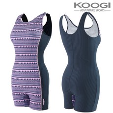 쿠기어드벤쳐 여성용 U백 실내 반신 수영복 KS-K177