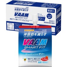 [공판매] 메이지 햄(VAAM) 스마트 피트 젤리 애플 맛 180g×6개 [기능성 표시 식품]
