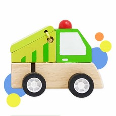 판다디자인몰 원목 태엽 자동차2 덤프트럭장난감 아기중장비장난감 자동차장난감 트럭장난감 아기들덤프트럭장난감, 레미콘