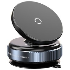 Allilio 진공 흡착식 차량용 핸드폰 거치대 360도 회전 마그네틱 휴대폰 거치대, 1개, 블랙