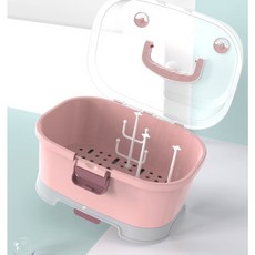 Q貝比 奶瓶收納箱 瀝水架 附蓋收納盒