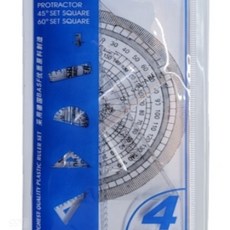 미니 각도기 삼각자 세트 수학자 각도측정 수학도구 학교준비물