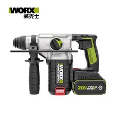 WORX 威克士 20V 24mm 三用鋰電無刷免出力鎚鑽 雙電套組 WU388.5, 1個