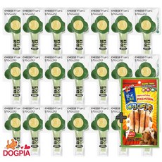 네츄럴코어 강아지 치즈 춥스 63p + (증정) 만도스페샬푸드4p 1개, 브로콜리