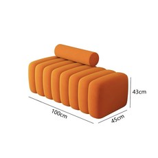 애벌레 소파 3인용 벤치쇼파 고객 디자인 패브릭 A타입 지브라 오프 80X45X43, 오렌지100 45 43 쿠셔닝