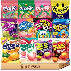 젤리 혼합 A세트 마이구미포도 마이구미백도황도 자두알맹이 포도알맹이 리찌알맹이 코코망고알맹이 왕꿈틀이 과일꿀꺽왕꿈틀이 핵짱셔요콜라 마이쮸 애플망고 핑크리치 캔털루프멜론 하스, 66g, 13개