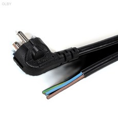 측면접지 파워코드 1 0SQ 3M 블랙 5개입 AC코드 전원케이블, 상세페이지 기재, 상세페이지 기재