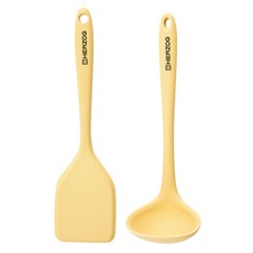 독일 헤르조그(HERZOG) 마흐트 실리콘 이유식 미니국자 + 미니뒤집개, 크림옐로우, 1세트, 이유식 미니국자+이유식 미니뒤집개