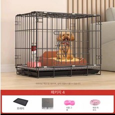 소형견 철장 케이지 고양이 강아지 하우스 분리 애견, 1개, 60x42x50 접이식 설치 불필요