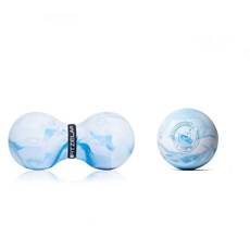 ANTIFLOW 마사지볼 땅콩볼 지압볼 발바닥 스트레칭 천연고무, 파란색, 2개