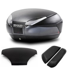 SHAD SH48後置物箱 限量套裝組合 灰黑色 48公升, SH48(灰黑)套裝組合, 灰黑色, 套裝組合