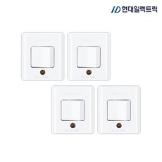 국산 노출 사각 나사형 HES-1 스위치, 4개