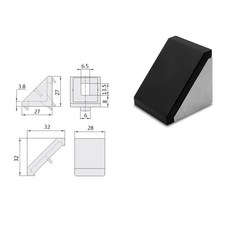 10Pcs 덮여 알루미늄 코너 코드 203040 직각 고정 연결 4040 코너 피스 알루미늄 프로파일 액세서리, [04] 3030