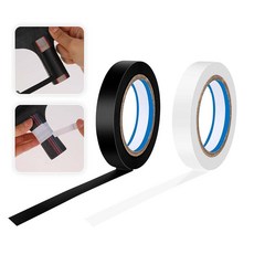 그립 마감 테이프 2롤 0.39인치 x 11야드 PVC 테니스 배드민턴 라켓 랩 액세서리 비닐 엑스트라 스티커 씰 배드민턴용, 1개