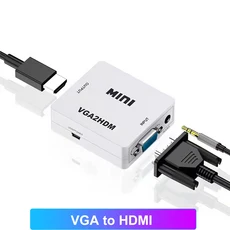 AV RCA-HDMI 어댑터 HDMI-AV RCA HDMI-VGA-HDMI AV-VGA 변환기 VGA-AV RCA-Xbox360 DVD PS3, 01 China Mainland, 04 VGA to HD-MI White