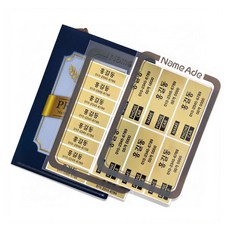 네임에이드 골프 네임스티커 패키지(클럽용 캐디백용 보관케이스), 03-703G-골드, 1개