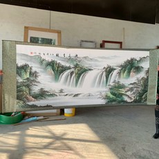 國畫山水畫 2.5米x1米 卷軸裝裱, 參考詳情頁