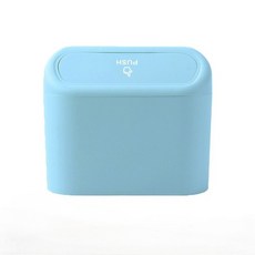 차량용 쓰레기통(뚜껑 ) 소형 쓰레기통 누수 미니 방지 차량용품, blue