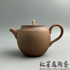 紅芳庭【老岩泥 泡茶壺】台北門市 雅士壺 茶壺 老岩泥茶壺 岩礦壺 日式 泡茶壺 日式茶壺 粗陶 泡茶用具, 1個, 雅士壺,下單已確認商品尺寸與注意事項, 紅, 140ml