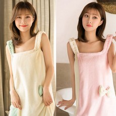 투톤 디자인 여성 목욕 사워 부드러운 일본 가운, 상세페이지 참조