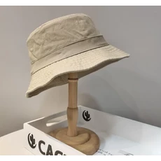 남녀공용 얇은 양털 안감 버킷 모자 특대 캡 코튼 스톤 워싱 빅 XXXL 59-62cm 63-64cm, XXL 63-64cm, beige grey