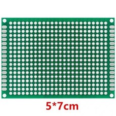 1/5/10PCS PCB 보드 프로토 타입 보드 녹색 2x8/3x7/4x6/5x7/7x9/8x12/9x15cm DIY 납땜 프로젝트 용 양면, [06] 5x7cm 5pcs