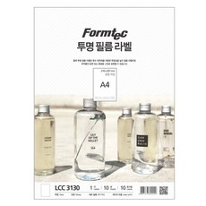 폼텍 레이저전용 투명 필름 라벨 10매 1칸 LCC-3130, 기본, 1개