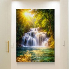 돈들어오는 재물운 폭포그림 액자 물 풍수 인테리어 집들이 개업 선물 거실, 15.재운폭포